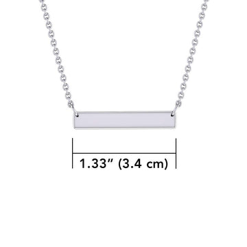 Straight Bar Necklace TNC433P - Jewelry